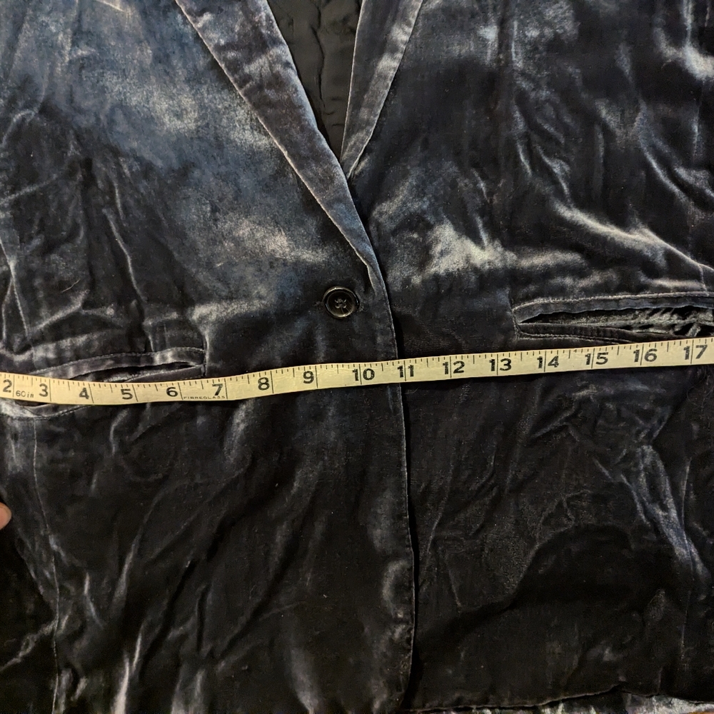 Zara Velvet dark gray blazer - Picture 7 of 9